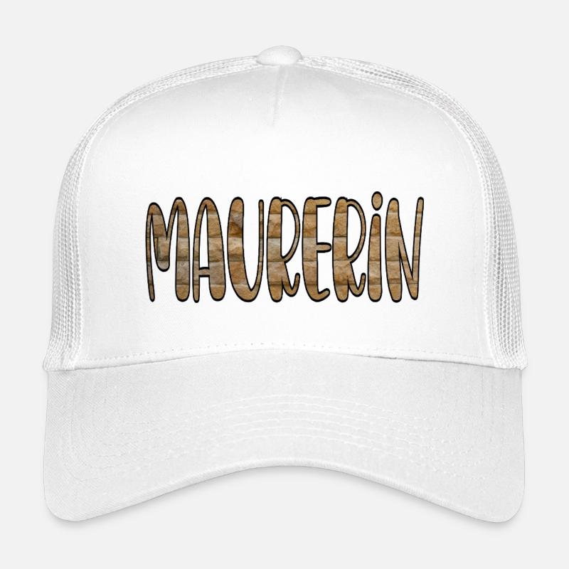 Bauwirtschaft Maurerin Hausbau - Kinder Trucker-Cap - Weiß