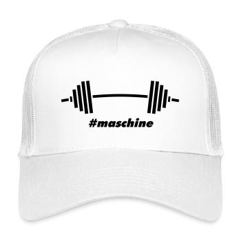 #Maschine: Power, Gewichte & Fitness - Kinder Trucker-Cap - Weiß - Vorne