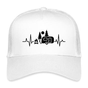 Lagerfeuer Herzschlag Camping - Kinder Trucker-Cap - Weiß - Vorne