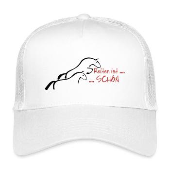 Horseback riding is beautiful... - Kids’ Trucker Cap - white - Front
