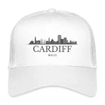 Cardiff Wales, Cardiff Skyline, Cymru - Kinder Trucker-Cap - Weiß - Vorne