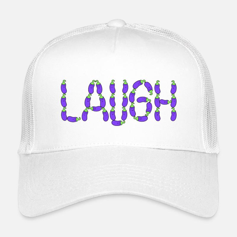 Eggplant laugh - Kids’ Trucker Cap - white