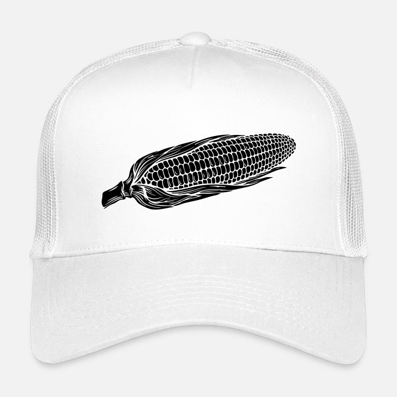 Mais-auf-Kolben-Silhouette - Kinder Trucker-Cap - Weiß