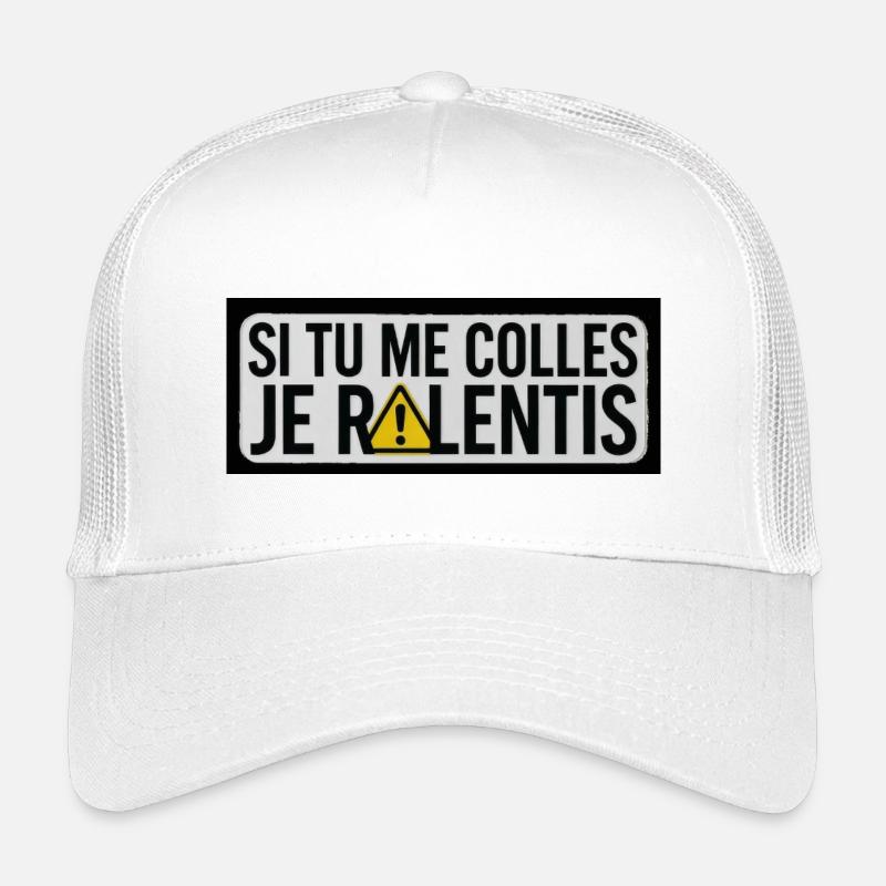 Si Tu Me Colles Je Ralentis (triangle jaune) Casquette trucker enfant