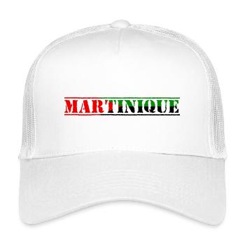 Martinique red green black - Kids’ Trucker Cap - white - Front