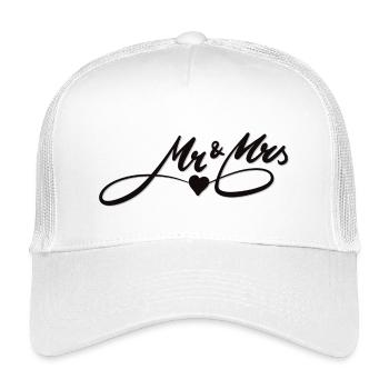 Romantic love design with heart motif - Kids’ Trucker Cap - white - Front