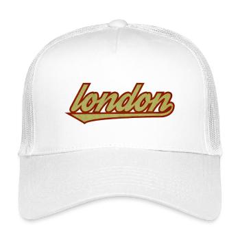 London Retro Script Logo - Kids’ Trucker Cap - white - Front