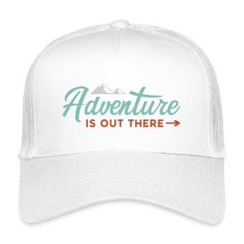 Abenteuer ist da draußen - Kinder Trucker-Cap - Weiß - Vorne