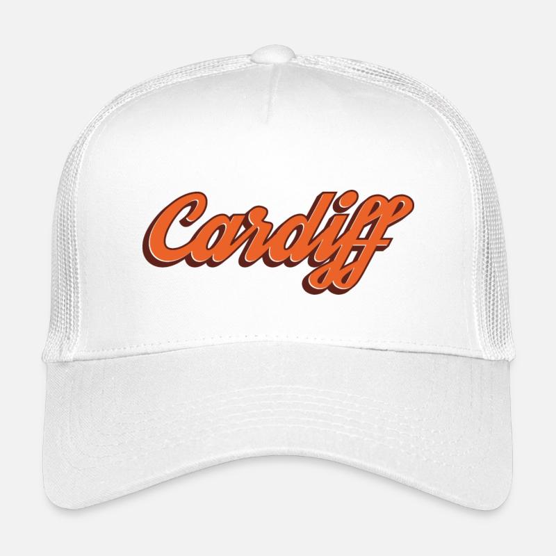 Cardiff Script Orange Kinder Trucker-Cap