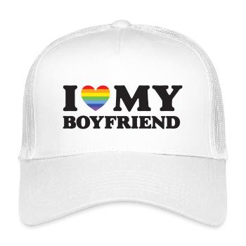 I Love My Boyfriend - LGBTQ - Kids’ Trucker Cap - white - Front