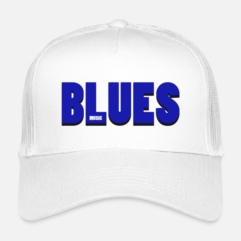 Vibrant Blues Music Typography Design Kids’ Trucker Cap