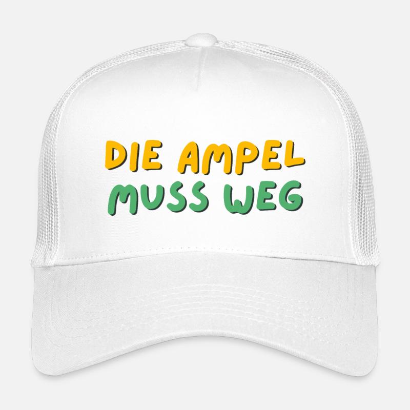 Die Ampel muss weg - Kinder Trucker-Cap - Weiß
