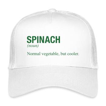 SPINACH - Kinder Trucker-Cap - Weiß - Vorne