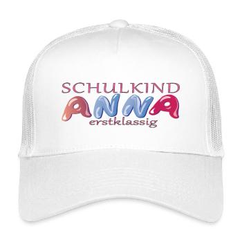 Schulkind Anna Schule - Kinder Trucker-Cap - Weiß - Vorne