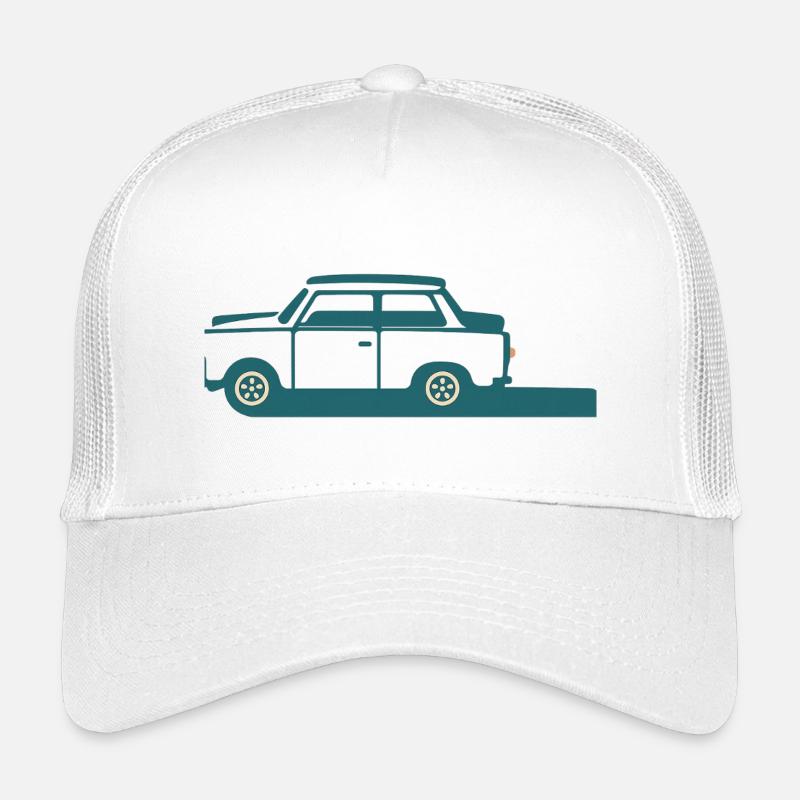 Klassisches minimalistisches blaues Auto - Kinder Trucker-Cap - Weiß