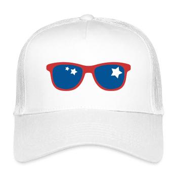 Pop Art Sonnenbrille - Kinder Trucker-Cap - Weiß - Vorne