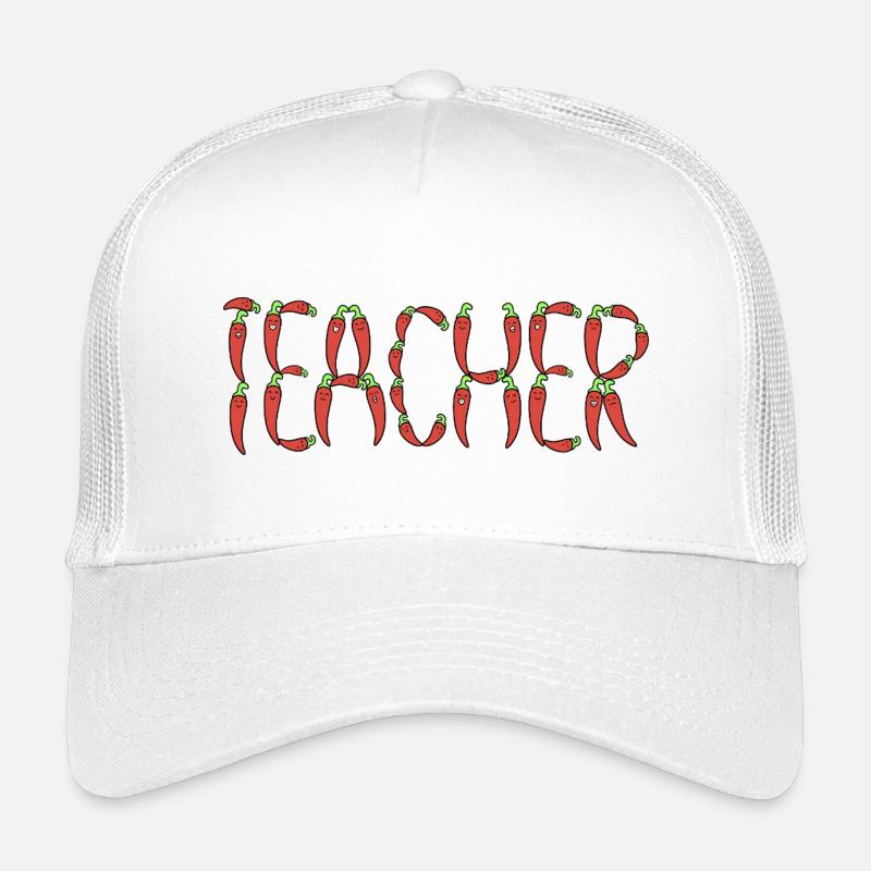 Chili teacher - Kids’ Trucker Cap - white