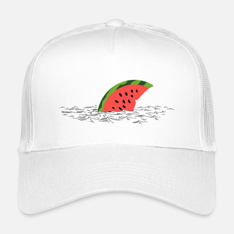 Melonenflosse – Süßer Hai im Anmarsch - Kinder Trucker-Cap - Weiß