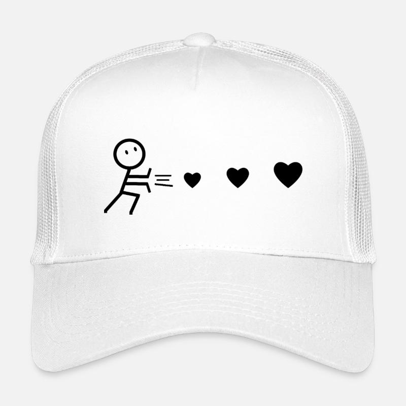 Homme Lanceur de Cœurs Noir Casquette trucker enfant
