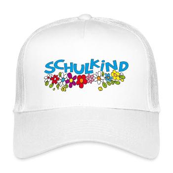 Schulkind  - Kinder Trucker-Cap - Weiß - Vorne