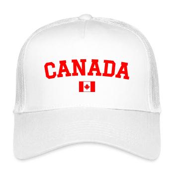 Kanada Flagge Design Rot - Kinder Trucker-Cap - Weiß - Vorne