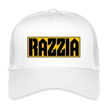 RAZZIA Typo Contrast Yellow Black - Kids’ Trucker Cap - white - Front