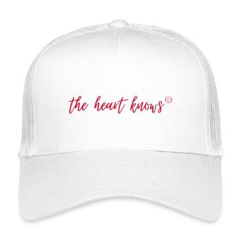 Le cœur sait (rouge) - Casquette trucker enfant - blanc - Devant