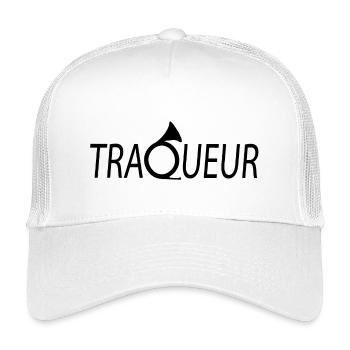 TRACKER T-Shirt anpassbar mit Ihrem Text - Kinder Trucker-Cap - Weiß - Vorne