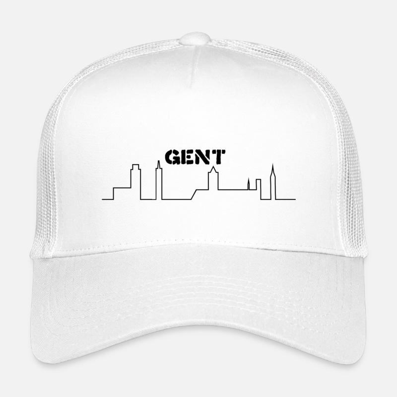 minimalistische Skyline von Gent Kinder Trucker-Cap