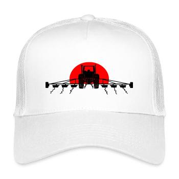 Tractor sunset - Kids’ Trucker Cap - white - Front