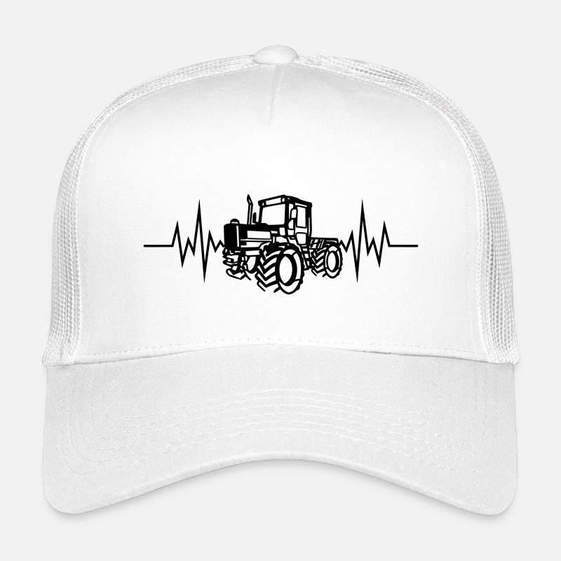 MB Trac 01 Herzfrq - Kinder Trucker-Cap - Weiß
