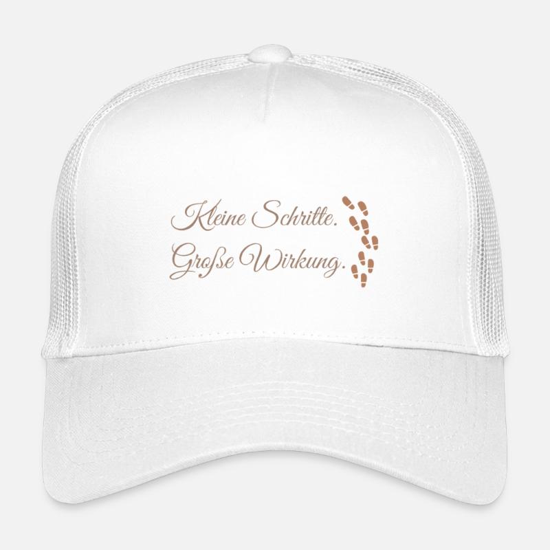 Kleine Schritte Grosse Wirkung - Kinder Trucker-Cap - Weiß