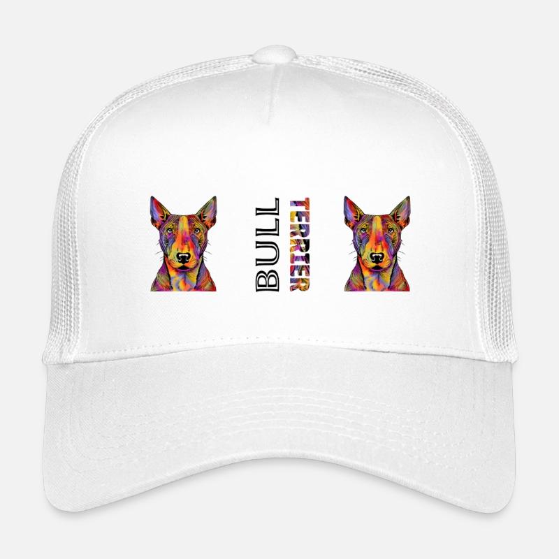 Bullterrier - Kinder Trucker-Cap - Weiß