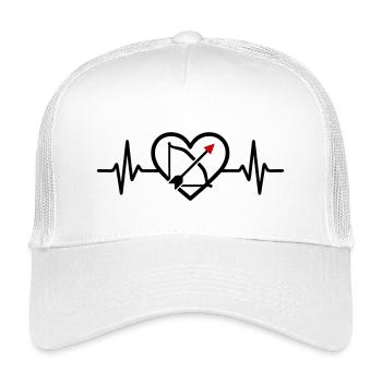 Archery Heart Arrow Bow Sports - Kids’ Trucker Cap - white - Front