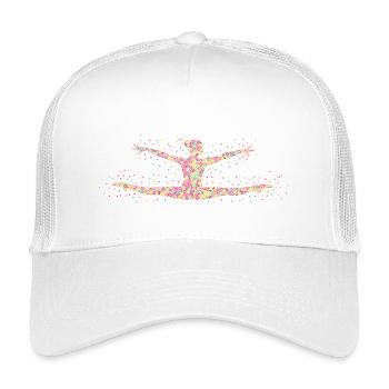 Gymnastics Gymnastics Floor Gymnastics Artistic Gymnastics Gift - Kids’ Trucker Cap - white - Front
