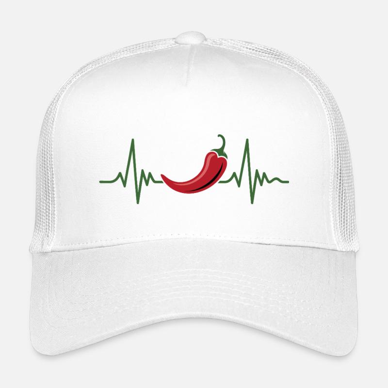 Herzschlag Chili Design - Kinder Trucker-Cap - Weiß