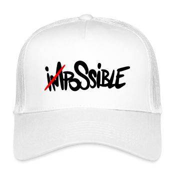 possible. Tout est possible. - Casquette trucker enfant - blanc - Devant