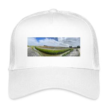 Champ panoramique avec fossé et fleurs - Casquette trucker enfant - blanc - Devant