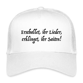 Erschallet, ihr Lieder - Bach-Kantate BWV 172 - Kinder Trucker-Cap - Weiß - Vorne