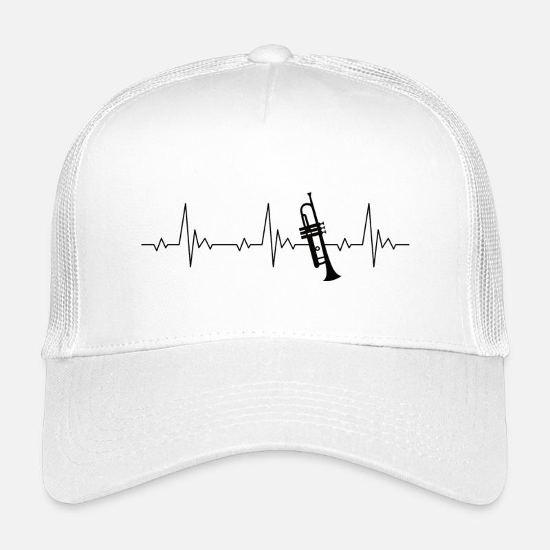 Trompete Heartbeat Frequenz Puls EKG Kinder Trucker-Cap