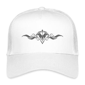 Kalligrafie Herz mit Krone - Kinder Trucker-Cap - Weiß - Vorne