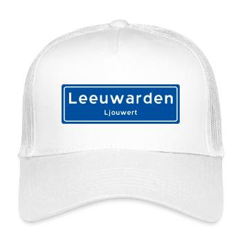 Leeuwarden Ortsschild - Kinder Trucker-Cap - Weiß - Vorne