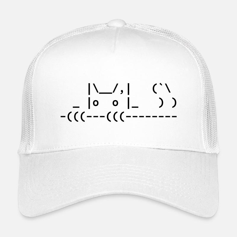 cute ascii cat - cute ascii cat - Kids’ Trucker Cap - white