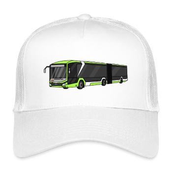 Autobus, autobus scolaire, chauffeur d’autobus - Casquette trucker enfant - blanc - Devant