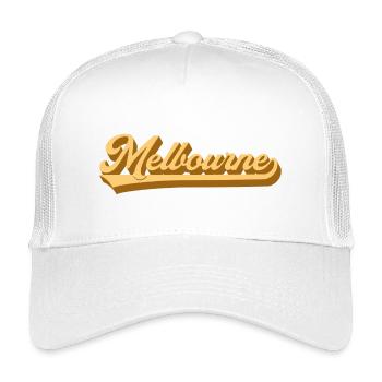 Melbourne Gold Retro Schrift - Kinder Trucker-Cap - Weiß - Vorne