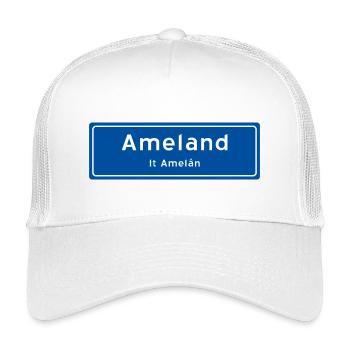 Ameland place name sign - Kids’ Trucker Cap - white - Front