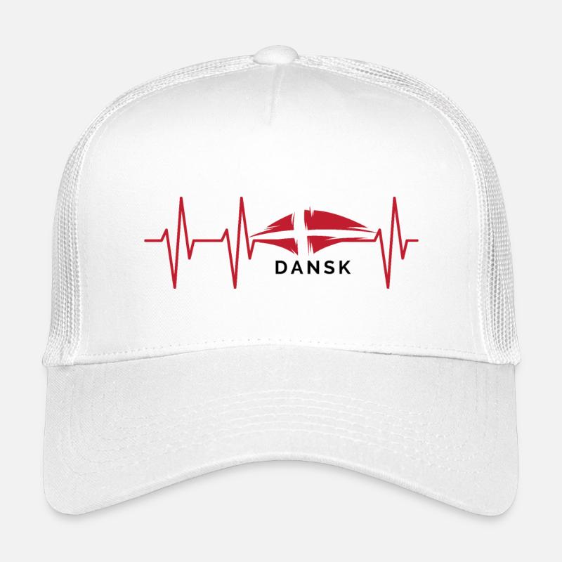 pulse dansk heartbeat denmark illustration icon Kids’ Trucker Cap