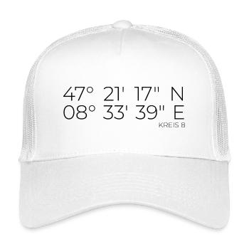 Coordinates District 8 Zurich - Kids’ Trucker Cap - white - Front