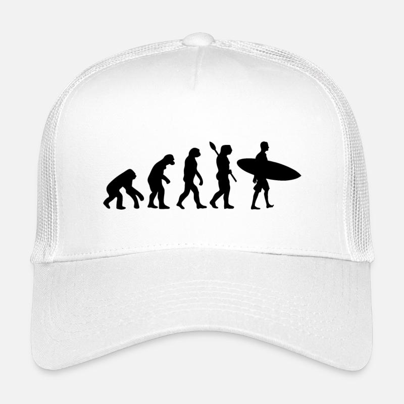 Surfeur Drôle Évolution Humaine Casquette trucker enfant