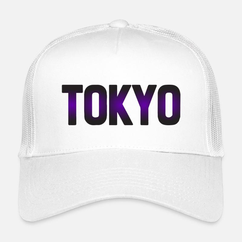 Neon-Tokio-Skyline-Nachtdesign Kinder Trucker-Cap
